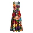 thumbnail image 6 of HBYJLZYG Women's Sleeveless V Neck Floral Maxi Dress with Pockets, Loose Fit Casual Boho Summer Long Dress for Vacation Beach and Daily Wear, 6 of 7