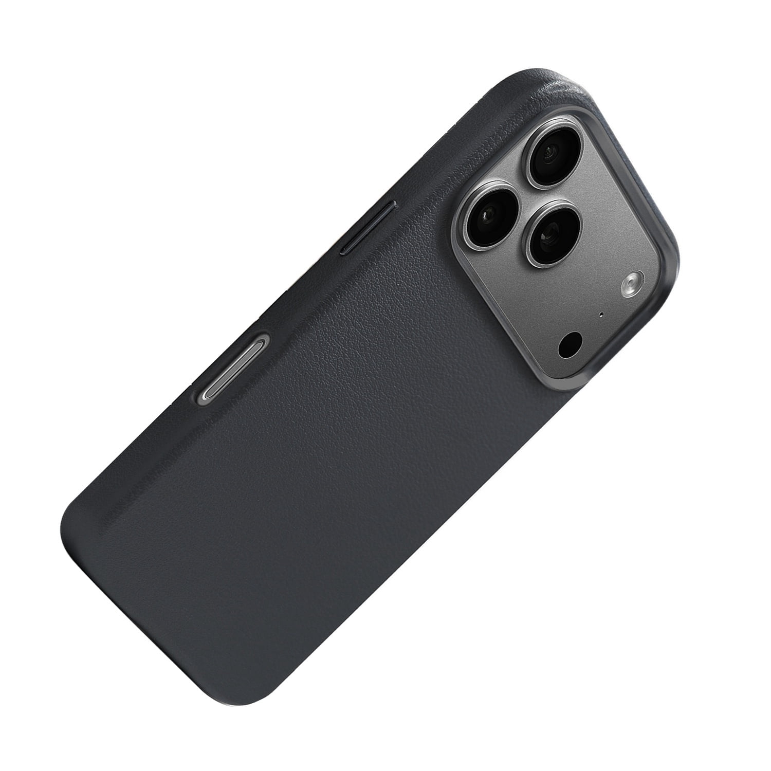 New Leather Case with Wireless Charger for iPhone 17 Pro Max - Black