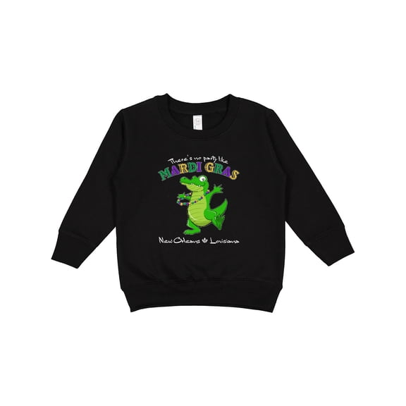 Inktastic There's No Party Like Mardi Gras-alligator Toddler Sweatshirt