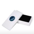 thumbnail image 1 of Caja de joyas cuadrada (ágata azul-tamaño grande) Decoración de ágata de madera Tooarts Joyero hecho con material compuesto., 1 of 6