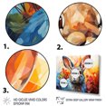 thumbnail image 3 of Designart "Hopper Geometric Rabbit Energetic painting II" Animals Floater Framed Canvas Art Print, 3 of 7