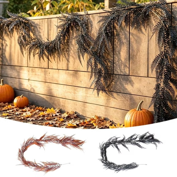 Halloween Garland for Outdoor and Indoor, Wisteria Style Artificial Hanging Plants, Simulated Fern Vines for Halloween Party Festival Outdoor and Indoor Home Decoration, Free Size