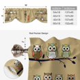 thumbnail image 6 of Cute Owls Harmony Tie Up Valance Curtains for Windows, Kitchen Curtains Window Treatments, Japanese Cartoon Branch Brown Short Window Shades Valances for Bedroom Bathroom Cafe 54"x18", 6 of 8