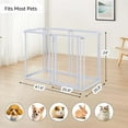 thumbnail image 2 of Unipaws Clear Acrylic Transparent Dog Playpen, 125” Extra Wide 6 Panels Freestanding Walk Through Dog Gate, 2 of 7