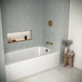 thumbnail image 4 of Streamline L-104-06-R-BGL 60 in. x 30 in. Porcelain-Enameled Steel Alcove Bathtub in Glossy White, With External Right Drain in Brushed Gold, 4 of 12