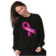 thumbnail image 5 of Breast Cancer Awareness Believe Women Crewneck Sweatshirt Brisco Brands L, 5 of 6