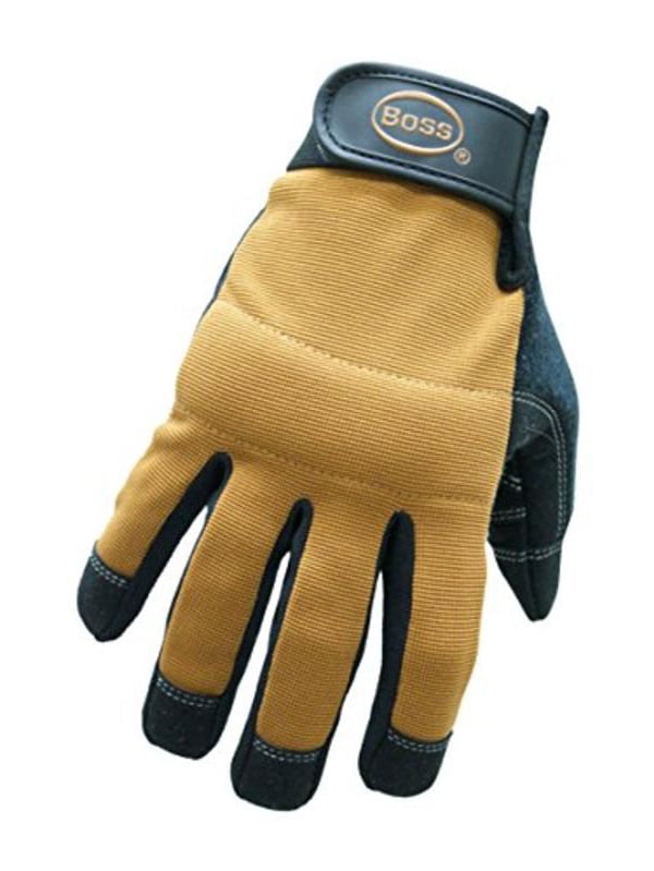 Work Gloves Mechanics 3 Finger DIY Safety Syn Leather Padded Palm Padded Knuckle 
