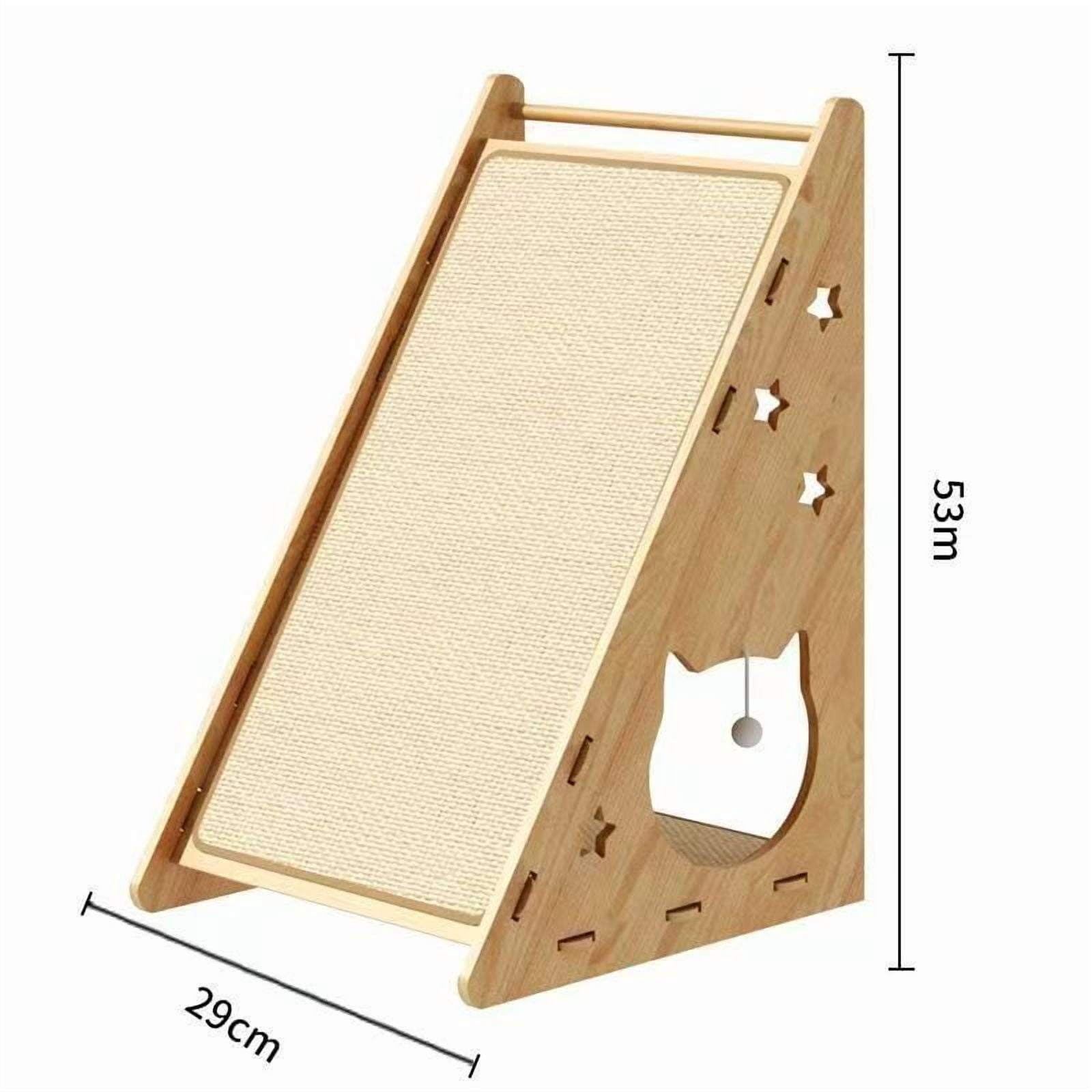 Triangular Standing Cat Scratching Post – Durable & Splinter-Free, Large L-Shaped Sisal Scratcher for Cats, Claw-Shaped Toy