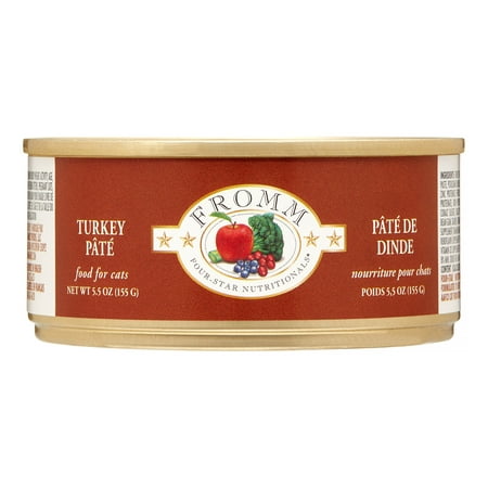 Fromm Four-Star Nutritionals Turkey Pate Wet Cat Food 5.5 Oz Pack of 12