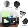 thumbnail image 3 of Desk Organizer Caddy and Accessories Holder with Storage Drawer + 6 Compartments, Pen Organizer w/Sticky Note Tray, Desk Essential to Collect Desk Supplies for Office Home Dorm Room, Black by Scheam, 3 of 6