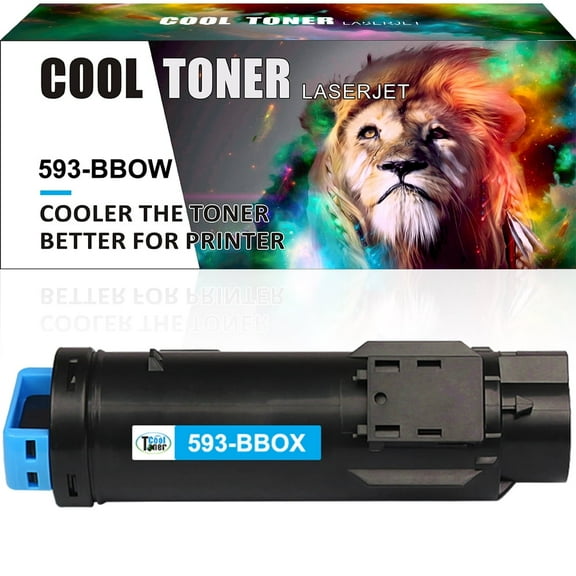 Cool Toner Compatible Toner Replacement for Dell 593-BBOX for Dell H625cdw H825cdw S2825cdn - N7DWF Printer Ink(Cyan, 1-Pack)