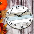 thumbnail image 5 of Wall Clock Silent Non Ticking Wall Clocks Battery Operated, Rustic Coastal Country Clock Decorative for Bathroom Kitchen(10 Inch), 5 of 7