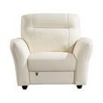 thumbnail image 2 of EK090 White Color With Italian Leather Chair, 2 of 3