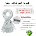 thumbnail image 2 of EASE LEAP Pashmina Scarfs for Women Silky Shawls and Wraps for Evening Dresses Soft Large Scarves Wedding Warm Stylish Solid Color, Light Gray, 2 of 7