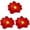 Red*3, variant on Artificial 10cm Bright Red Lotus Flower Head, 3-Pack Lifelike Water Lily Bloom for Vase and Home Decor, 3PCS (Bright Red)