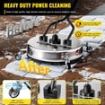 thumbnail image 4 of 21''Pressure Washer Surface Cleaner,4500PSI Power Washer Surface Cleaner Attachment with Wheels,Dual Handle,Stainless Steel Housing, 3/8'' Quick-Connect for Driveway Sidewalk Curb Deck Patio Cleaning, 4 of 7