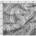 thumbnail image 2 of Soimoi Asian Paisley Print, Silk Fabric, Decor Sewing Fabric by The Yard 42 Inch Wide,Decorative Fabric for Shirts Suits Ties, Gray, 2 of 5