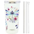 thumbnail image 2 of Drinco - 20 oz Stainless Steel Tumbler | Double Walled Vacuum Insulated Mug With Lid, 2 Straws, For Hot & Cold Drinks (20oz Dragonfly), 2 of 2