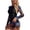 Orange, variant on Women's Sewn-in Bra Long Sleeve Surf Swimsuit, Built-in Boardshorts Padded Removable Cups, High Coverage Modesty One Piece for Beach Swimming Active