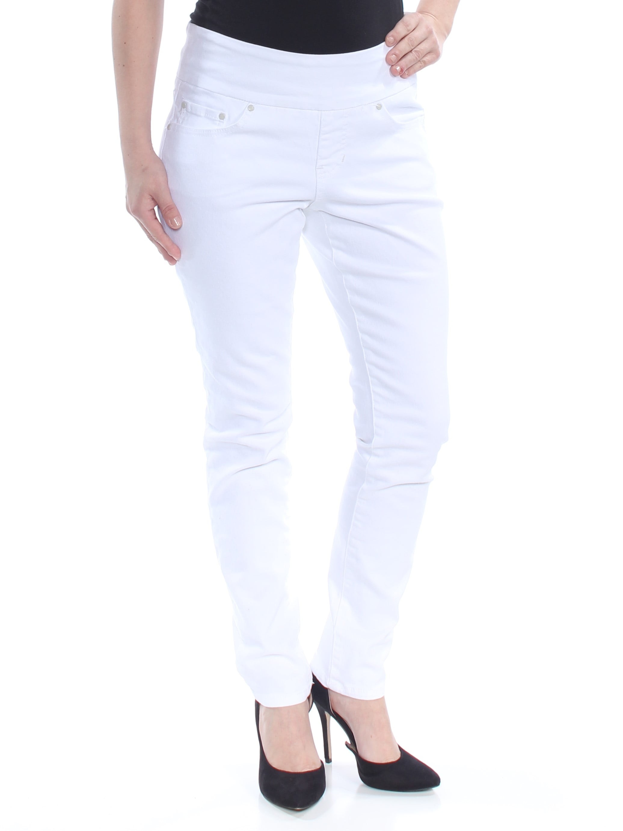 JAG Jeans - JAG Womens White Skinny High Waist Jeans Petites Size: 6
