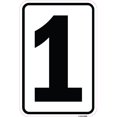 thumbnail image 1 of SignMission A-1218-22898 12 x 18 Po Panneau en Aluminium - Signe avec le Numéro 1, 1 of 1