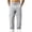 Gray, variant on Cargo Pants for Mens Solid Color Multi Pocket Elastic Waist Drawstring Outdoor Workout Pants Casual Straight Leg Athletic Pants for Hiking