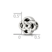Reflections 925 Sterling Silver Celtic Knot Bead 9 x 9 mm.