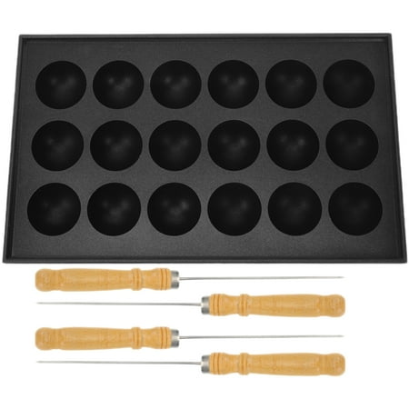 

1 Set of Holes Baking Pan Round Sphere Baking Plate Octopus Meat Balls Making Pan