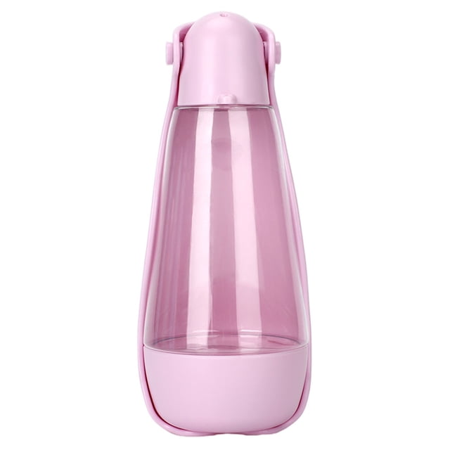 Botella de agua multifuncional para perro, cuenco portátil 3 en 1, conveniente, Rosa acuático jinwen Mascotas beber botella