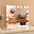 thumbnail image 3 of Large LED Vanity Mirror with 3 Color Lighting Modes – Tabletop Makeup Mirror for Bedroom, Bathroom & Dressing Room – Plug-in, 3 of 8