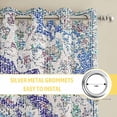 thumbnail image 6 of Blue Purple Boho Kitchen Curtains Window Panels, Vintage Abstract Art Floral Ethnic Tribe Insulated Window Treatment Curtain, Grommet Curtains for Bedroom/Living Room/Bathroom, 2 Piece 52"Wx84"L, 6 of 8