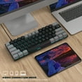 thumbnail image 5 of 60 Percent Mechanical Gaming Keyboard, Black Gaming Keyboard with Red Switches, Detachable Type-C Cable 60% Mini Keyboard with Powder Blue Light for /PC/Laptop - Gray & Black/Red Switches, 5 of 6