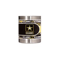 GREAT AMERICAN PRODUCTS CZWM19575 U S ARMY STAINLESS STEEL CAN HOLDER WITH METALLIC 360 WRAP