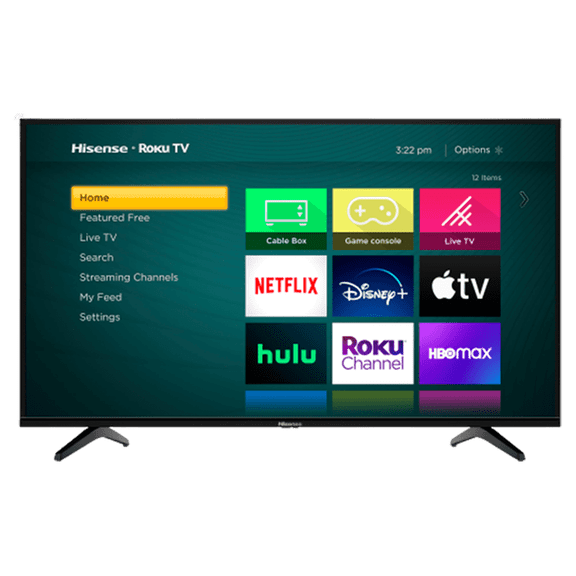 Pantalla Smart TV 58 pulgadas Hisense Ultra HD 4K LED HDR10 HDMI USB Roku TV 58R6E3 negro