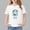 White, variant on WQNVRNR Girls Rabbit Print T-Shirt- Cute Summer Cotton Short Sleeve Crew Neck Pullover Top Pink Size 6