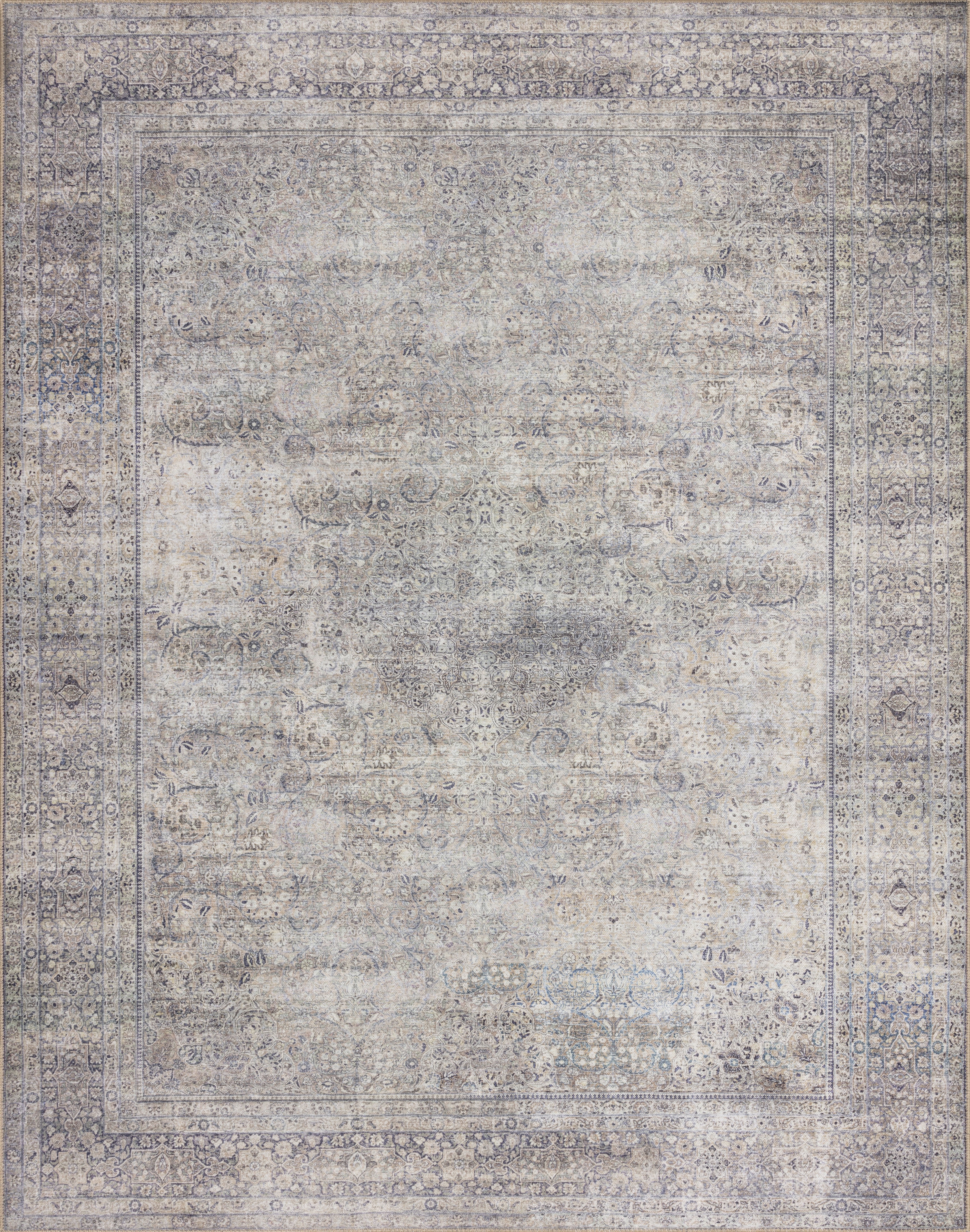 Loloi Wynter Silver / Charcoal 3'-6" x 5'-6" Accent Rug