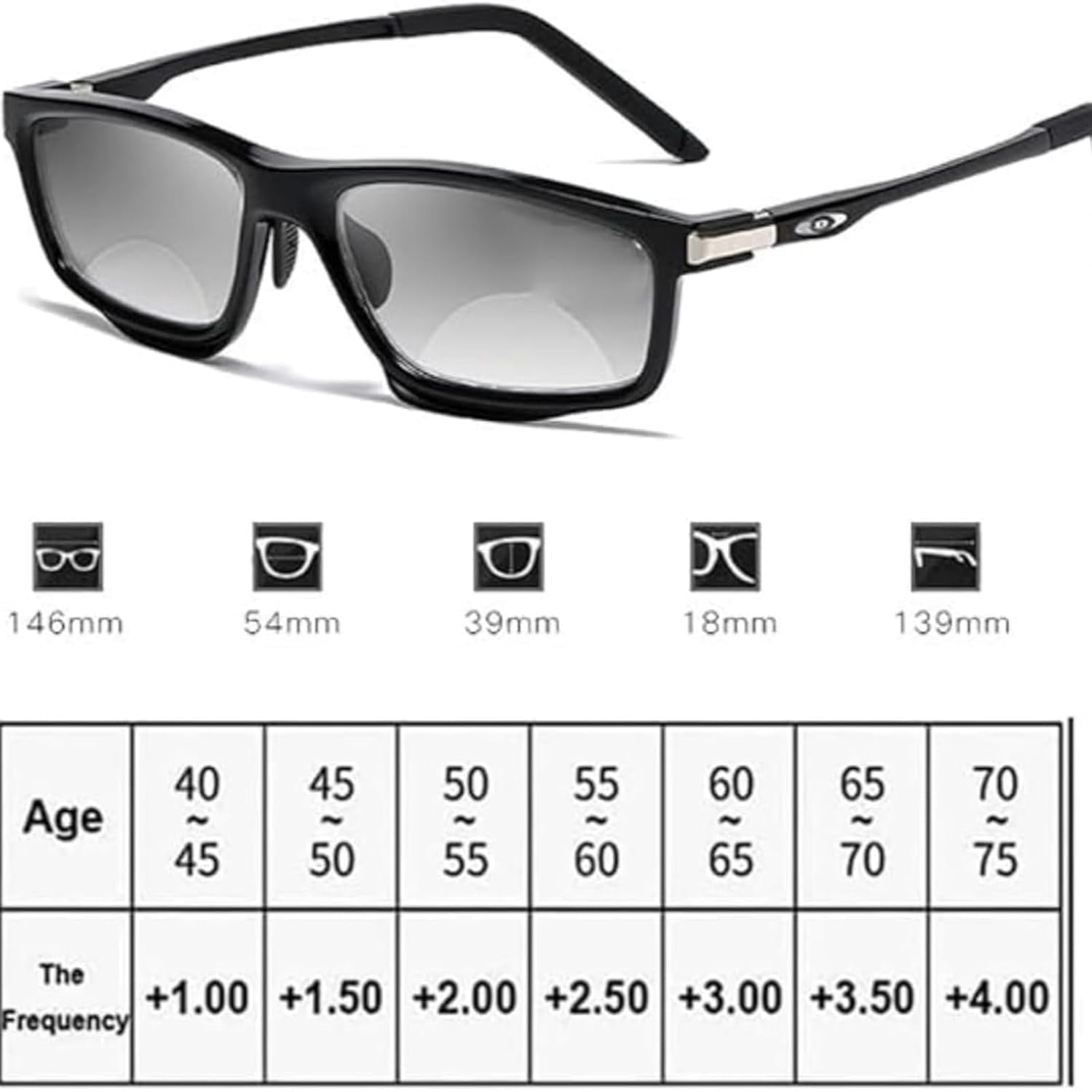 Anttaram Reading Glasses, Sports Color-Changing Multi-focal Reading Glasses, Anti Blue Light Glasses Women Men