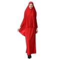 thumbnail image 6 of Gamivast Islamic Clothing for Women Long Overhead Hijab & Skirt Prayer Sets Solid Soft Modest Abaya Jilbab Ramadan Eid Namaz Middle East Robe 2 Piece Sets, 6 of 8