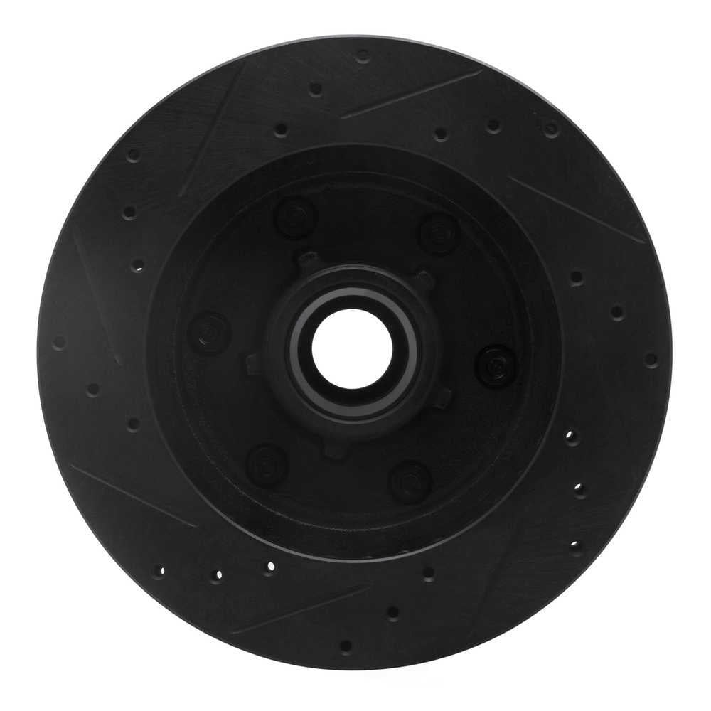 Dynamic Friction Company 633-48011R DFC Brake Rotor - Drilled And Slotted - Black