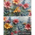 thumbnail image 6 of Faux Linen Valances for Windows Newspaper Art 3D Flower Printing Pattern Curtains Valance Light Filtering Rod Pocket Small Window Treatment for Kitchen Living Room Bedroom 42x12In, 6 of 6
