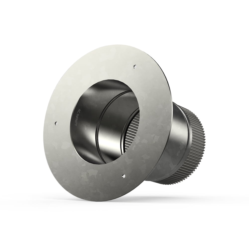 AC Infinity 4" Ducting TakeOff Collar, Galvanized Steel Inlet Flange