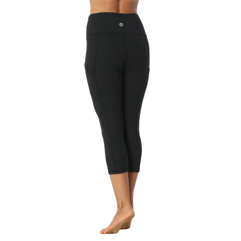 Women's Active American Fitness Couture High Quality Super Soft High Waist  3/4 Length Compression Leggings
