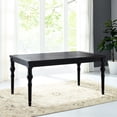 thumbnail image 3 of Urban Touch Dark Wash Wood Dining Table - 4 Chairs, Bench Room Style Table, Chairs &, 3 of 4