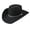 Black, variant on Stetson Men's Chinook Wool Leather Hatband Western Cowboy Hat - Black  6 7/8