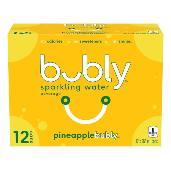 Bubly Sparkling Water – Zero Calorie Flavored Water – 12-Pack 355mL (12 oz)