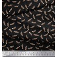 thumbnail image 2 of Soimoi Black Velvet Fabric Eagle Feather Printed Craft Fabric by the Yard 58 Inch Wide, 2 of 3