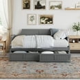 thumbnail image 3 of AFI Cambridge Wood Twin Size Daybed Frame with 2 Storage Drawers, Grey, 3 of 16