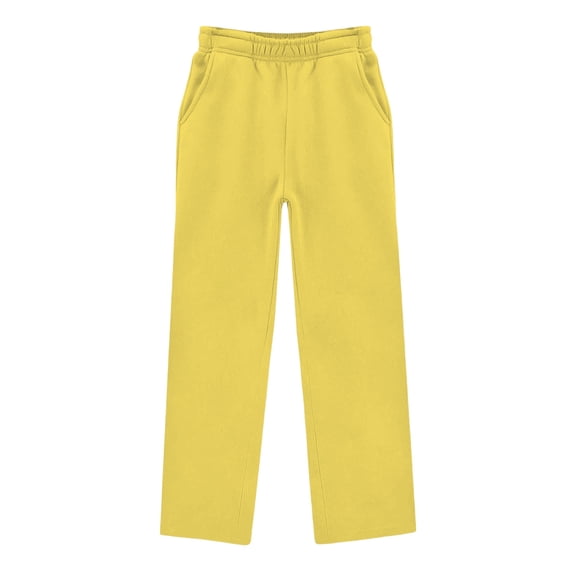 WEIGFI Child Girls Stretch Soft Casual Pants With Comfortable Elastic Waist For Play And Everyday Wear Classic Trousers Solid Color Slacks