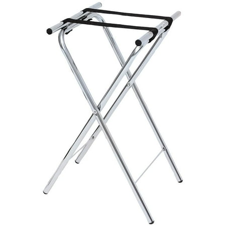 G.E.T. Chrome Metal Serving Tray Stand - 19 1/4 L x 15 W x 31 1/4 H #TSC-102