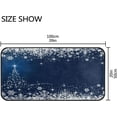 thumbnail image 3 of GZHJMY Winter Blue Snowflakes Kitchen Rug,Christmas Antiskid Mat for Porch Floor Long Door Mat, Non-Slip Bedroom Bedside Mats - 39x20in Carpet Runner, 3 of 6